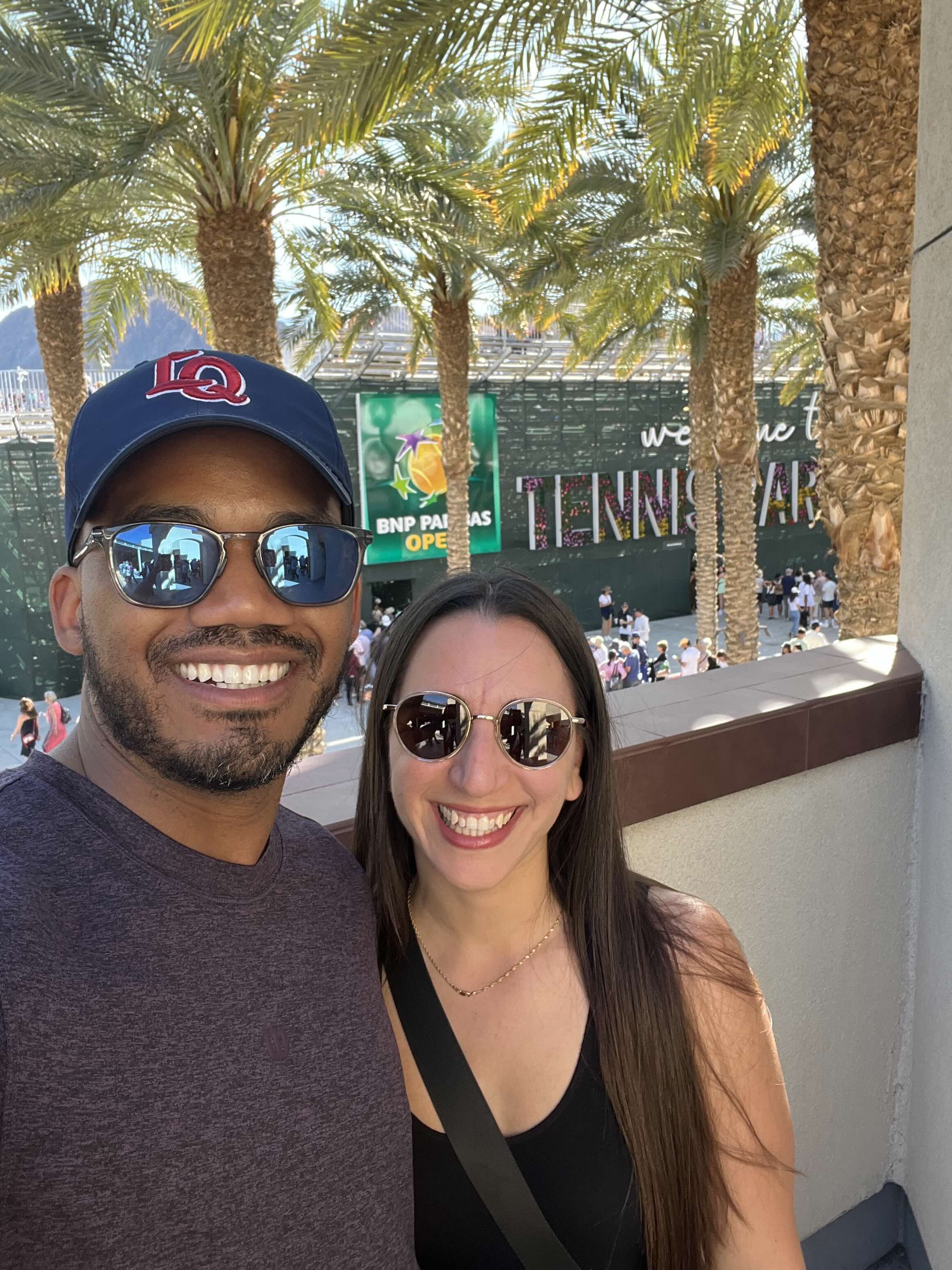 Laura and Donnie on a tennis date